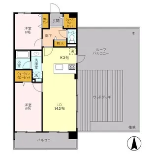 ロイヤルパークス梅島【5階】の間取り