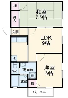 堀の内ハイム【2階】の間取り