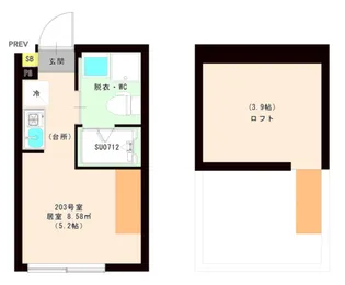 ハーモニーテラス平井X【2階】の間取り