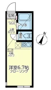 ユナイト三ッ沢マイルストーン【1階】の間取り