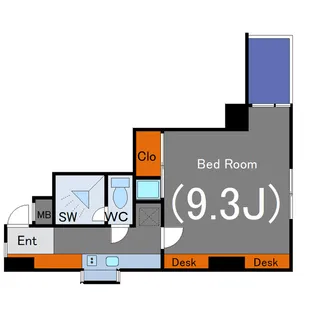 オーベル渋谷【5階】の間取り