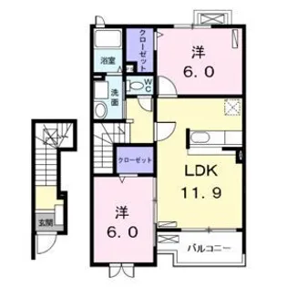 エスペランサK【2階】の間取り