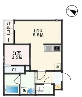 R-smart九品寺M2【1階】の間取り