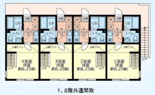 クリムゾンハイツ的場【1階】の間取り