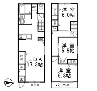 パークサイドハイムII【1階】の間取り