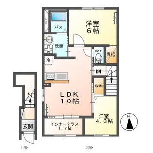 ゴールデンフラワー【2階】の間取り