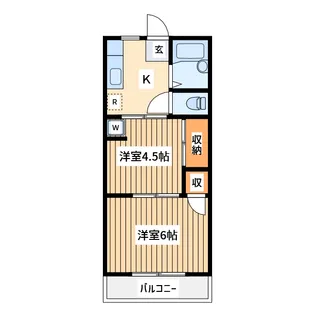 キャッスルハイツ【2階】の間取り