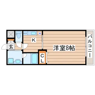 エルミタージュ川内【4階】の間取り
