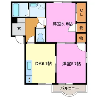 静岡県浜松市浜名区新都田3【アパート】の間取り