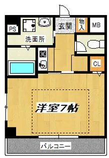 ラシーヌ新北野【4階】の間取り