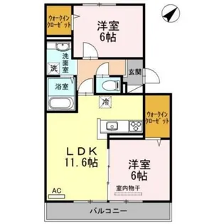 ファイブ スリー【2階】の間取り