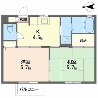 フローラル久保田【2階】の間取り