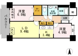 品川シーサイドビュータワー I【9階】の間取り