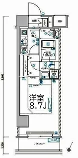 LEXE AZEST横濱関内【4階】の間取り
