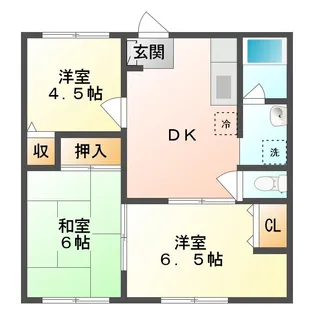 パークサイド笠之原【1階】の間取り