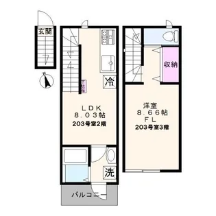 チャルテ西早稲田の間取り
