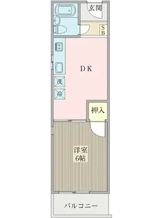 ロジェ石川台【3階】の間取り