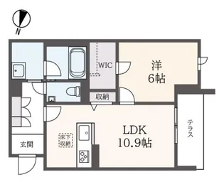 ホクレア分倍河原【1階】の間取り