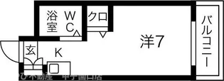 フラット鳴尾【3階】の間取り