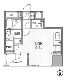 シーズンフラッツ新御徒町【9階】の間取り