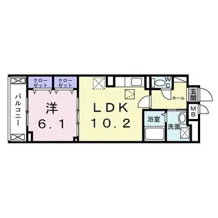 グルックパティオ高円寺【1階】の間取り