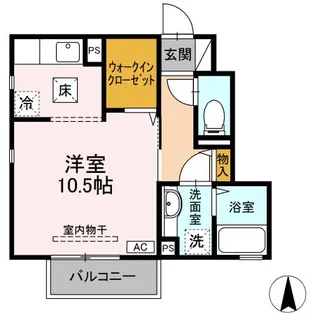 ナスガ B【1階】の間取り