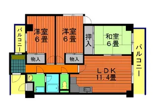 ソレイユ伊吹【1階】の間取り
