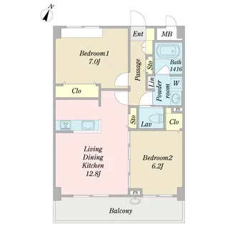 アリア・ソワン鷺沼【4階】の間取り