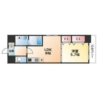 ドゥナーレ東別院【2階】の間取り