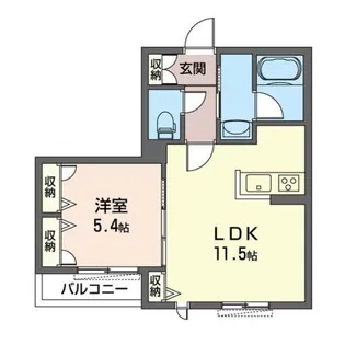 ラン・コントル【2階】の間取り