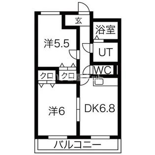 ゲストインM-2番館【1階】の間取り
