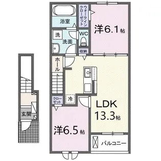 サンテクレールIII【2階】の間取り