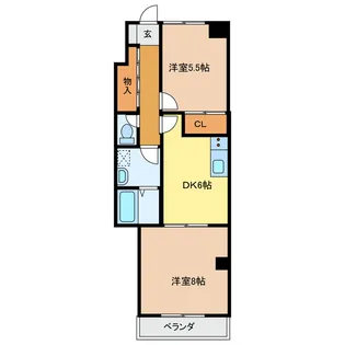 レジデンス大野【1階】の間取り