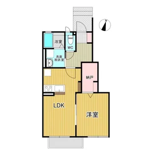 フラワーハートA棟【1階】の間取り