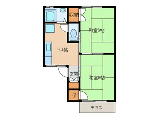 ハイライズ日南【1階】の間取り