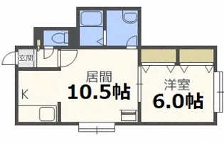 ステージノア豊平【2階】の間取り