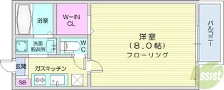 サンガーデン桜D棟【1階】の間取り