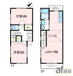 クラヴェール ウェスト【2階】の間取り