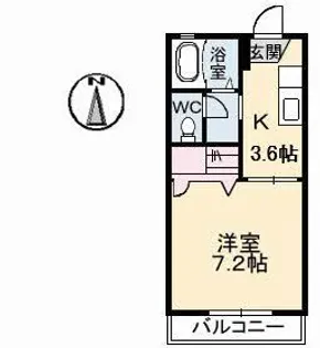 フレグランス B棟【1階】の間取り