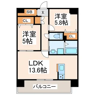 CHAINON大津【2階】の間取り