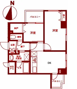 メゾン・ド・アストII【4階】の間取り