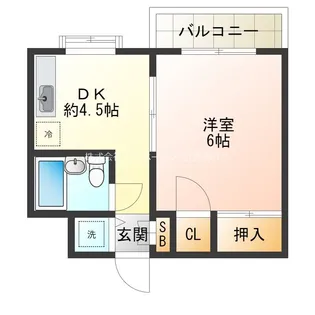 コーポ川口【1階】の間取り