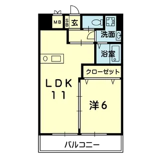 LIBERTY HOUSE III【6階】の間取り
