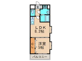 ギャラン医生ケ丘【4階】の間取り