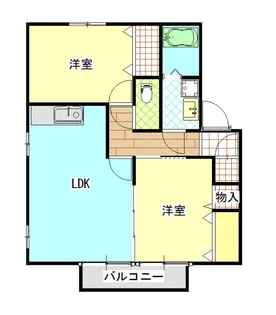 アドラブールフカヤツ【2階】の間取り