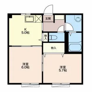 サンライズ日永【1階】の間取り