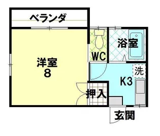 コーポかんだ【2階】の間取り
