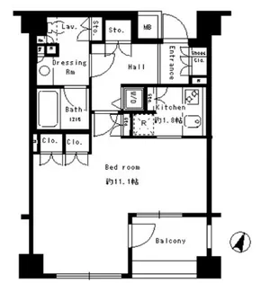 パークアクシス日本橋人形町【5階】の間取り