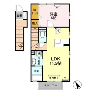 メイプル ガーデン【2階】の間取り