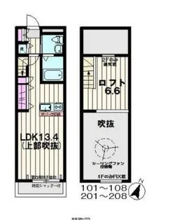 SKY SUITE【1】【2階】の間取り